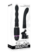 Load image into Gallery viewer, Thrust and Go Silicone Rechargeable Mini Vibrator - Black