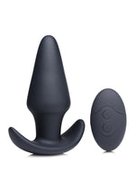 Load image into Gallery viewer, Thump-It Rechargeable Silicone Thumping Anal Plug with Remote Control - Black - Large
