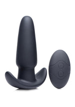 Load image into Gallery viewer, Thump-It Rechargeable Silicone Thumping Anal Plug with Remote Control - Black - Medium
