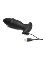 Load image into Gallery viewer, Thunder Plug Butt Slider 7x Sliding Ring Silicone Rechargeable Missle Plug with Remote Control