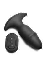 Load image into Gallery viewer, Thunder Plug Butt Slider 7x Sliding Ring Silicone Rechargeable Missle Plug with Remote Control - Black