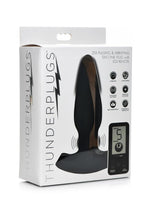 Load image into Gallery viewer, Thunder Plugs 25x Pulsing and Vibrating Rechargeable Silicone Plug with LCD Remote - Black