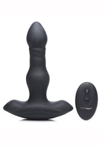 Load image into Gallery viewer, Thunder Plugs Vibrating and Thrusting Silicone Rechargeable Plug with Remote Control - Black