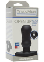 Load image into Gallery viewer, Titanmen - Open Up Hollow Tunnel Anal Plug - Black