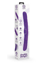 Load image into Gallery viewer, Together Toys Double Delight Rechargeable Silicone Couples Vibrator - Purple/Silver
