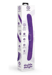 Together Toys Double Delight Rechargeable Silicone Couples Vibrator - Purple/Silver