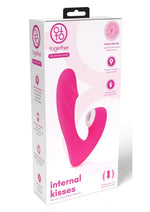 Load image into Gallery viewer, Together Toys Internal Kisses Silicone Rechargeable Dual Stimulation Vibrator with Remote Control - Pink
