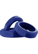 Load image into Gallery viewer, Tom Of Finland 3 Piece Silicone Cock Ring - Blue - Set
