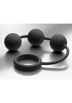 Load image into Gallery viewer, Tom Of Finland Silicone Cock Ring with 3 Weighted Balls
