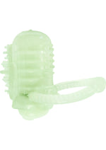 Load image into Gallery viewer, Tongue Dinger Night Stroker Vibrating Silicone Tongue Ring - Glow In The Dark