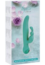 Load image into Gallery viewer, Touch By Swan Duo Silicone Rechargeable Vibrator - Teal