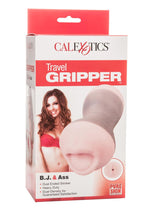 Load image into Gallery viewer, Travel Gripper Dual Density Stroker - Mouth and Ass - Pink

