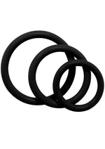 Load image into Gallery viewer, Tri Rings Cock Ring - Black - 3 Piece Set/Set
