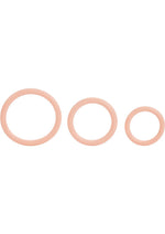 Load image into Gallery viewer, Tri Rings Cock Ring - Vanilla - 3 Piece Set/Set
