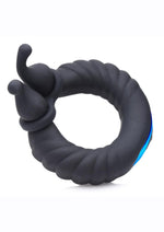 Load image into Gallery viewer, Trinity Men 10x Cock Cobra Dual Stimulating Rechargeable Silicone Cock Ring - Black
