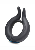 Load image into Gallery viewer, Trinity Men 10x Cock Viper Dual Stimulating Rechargeable Silicone Cock Ring - Black
