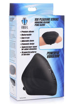 Load image into Gallery viewer, Trinity Men 10x Pleasure Stroke Penis Vibrating Silicone Sleeve - Black
