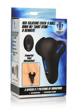Load image into Gallery viewer, Trinity Men 10x Silicone Cock and Ball Ring with Taint Stim and Remote Control - Black
