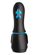 Load image into Gallery viewer, Trinity Men 10x Turbo Silicone Rechargeable Penis Head Pleaser - Black/Blue
