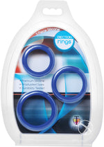 Load image into Gallery viewer, Trinity Men 3 Piece Silicone Erection Rings - Blue
