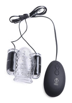 Load image into Gallery viewer, Trinity Men Twin Bullet Penis Head Teaser with Remote Control - Clear
