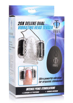 Load image into Gallery viewer, Trinity Men Twin Bullet Penis Head Teaser with Remote Control - Clear
