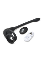 Load image into Gallery viewer, Trinity Men Vibrating Rechargeable Silicone Cock Ring and Anal Stimulator
