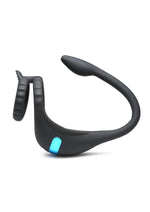 Load image into Gallery viewer, Trinity Men Vibrating Rechargeable Silicone Cock Ring and Anal Stimulator - Black
