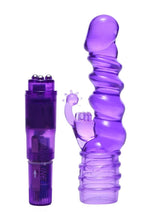 Load image into Gallery viewer, Trinity Vibes Royal Rocket Ribbed Rabbit Vibrator
