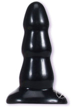 Load image into Gallery viewer, Triple Ripple Butt Plug - Black - Medium