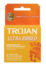 Load image into Gallery viewer, Trojan Condom Stimulations Ultra Ribbed Lubricated - 3 Pack
