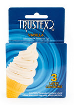 Load image into Gallery viewer, Trustex Lubricated Reservoir Tip Flavored Latex Condom Vanilla - 3 Per Box
