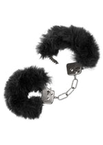 Load image into Gallery viewer, Ultra Fluffy Furry Cuffs - Black/Metal