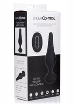 Load image into Gallery viewer, Under Control Rechargeable Silicone Vibrating Anal Plug with Remote Control - Black
