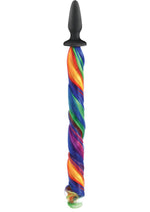 Load image into Gallery viewer, Unicorn Tails Silicone Anal Plug - Multicolor/Rainbow
