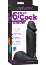 Load image into Gallery viewer, Vac-U-Lock Codeblack Ultraskyn Dildo - Black - 6in

