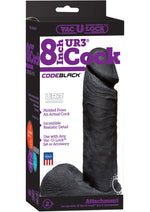 Load image into Gallery viewer, Vac-U-Lock Codeblack Ultraskyn Dildo - Black - 8in

