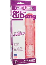 Load image into Gallery viewer, Vac-U-Lock Crystal Jellies Dildo - Pink - 8in
