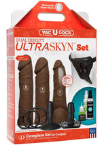 Load image into Gallery viewer, Vac-U-Lock Dual Density Ultraskyn - Black/Chocolate - Set
