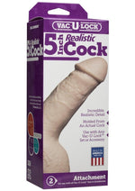 Load image into Gallery viewer, Vac-U-Lock Realistic Dildo - Vanilla - 5in
