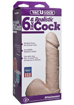 Load image into Gallery viewer, Vac-U-Lock Realistic Dildo - Flesh/Vanilla - 6in

