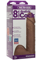 Load image into Gallery viewer, Vac-U-Lock Realistic Dildo - Brown/Caramel - 8in

