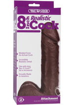 Load image into Gallery viewer, Vac-U-Lock Realistic Dildo - Brown/Chocolate - 8in
