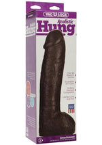 Load image into Gallery viewer, Vac-U-Lock Realistic Hung Dildo - Black - 12in
