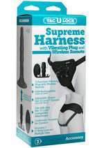 Load image into Gallery viewer, Vac-U-Lock Supreme Harness with Vibrating Plug and Remote Control - Black
