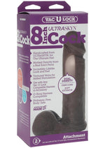 Load image into Gallery viewer, Vac-U-Lock Ultraskyn Dildo - Black - 8in
