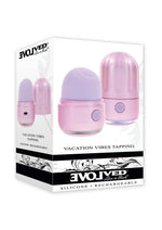 Load image into Gallery viewer, Vacation Vibes Tapping Rechargeable Silicone Discreet Vibrator - Black/Pink
