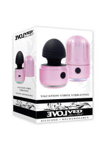 Load image into Gallery viewer, Vacation Vibes Vibrating Rechargeable Silicone Discreet Vibrator - Black/Pink
