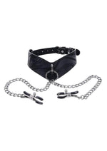 Load image into Gallery viewer, Velvet Noir Collar and Removable Clamps
