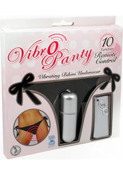 Vibro Panty Vibrating Bikini Remote Control Underwear Panty Vibe - Black - One Size